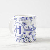 Blau-weiße Toile  Kaffeetasse (Vorderseite Links)