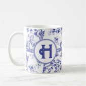 Blau-weiße Toile  Kaffeetasse (Links)