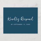 Blau-weiße UAwg mit Skriptwahl Einladungspostkarte (Vorderseite)