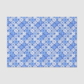 Blau-weiße und mediterrane Fliesen Seidenpapier (Vorderseite)