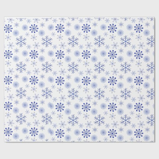Blau-weiße Weihnachtsgeschenkpapier Geschenkpapier (Flach)