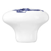 Blau-weißer Anker Keramikknauf (Seitenansicht)