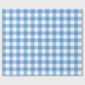 Blau-Weißer Büffel-Karo Geschenkpapier (Flach)