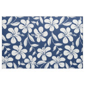 Blau-weißer Hibiskus Stoff (Fat Quarter (45,7 x 55,9 cm))