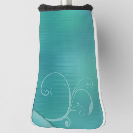 Blau-weißer Hintergrund Putter Golf Head Cover Golf Headcover (Rotieren 90)