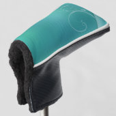 Blau-weißer Hintergrund Putter Golf Head Cover Headcover (3/4 Vorderseite)