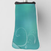 Blau-weißer Hintergrund Putter Golf Head Cover Headcover (Rotieren 90)