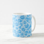 Blau-weißer Kunstfell-Effekt Kaffeetasse (VorderseiteRechts)