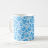 Blau-weißer Kunstfell-Effekt Kaffeetasse (Vorderseite Links)