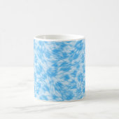 Blau-weißer Kunstfell-Effekt Kaffeetasse (Mittel)