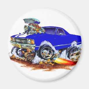 Blau-Weißer LKW 1971-72 EL Camino Monster-4x4 Magnet