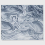 Blau-weißer Marmor Geschenkpapier (Flach)