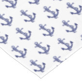 Blau-weißer nautischer Anker Tischdecke (Schrägansicht)