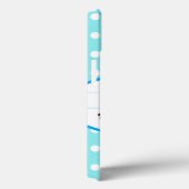 Blau-weißer Punkt, niedliche Kätzchen nach Maß Case-Mate iPhone Hülle (Rückseite / Rechts)