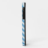 Blau-weißer Quadrathintergrund Case-Mate iPhone Hülle (Hinten/Links)