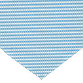 Blau-weißer Quadrathintergrund Kurzer Tischläufer (Ecke)