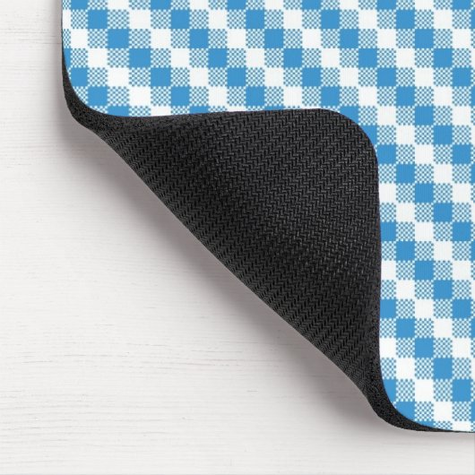 Blau-weißer Quadrathintergrund Mousepad (Ecke)