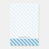 Blau-weißer Quadrathintergrund Post-it Klebezettel (Vorderseite)