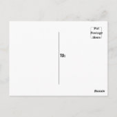 Blau-weißer Streifen Muster Bright Retro Postkarte (Rückseite)