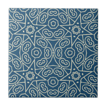 Blau-weißes abstraktes geometrisches Muster 