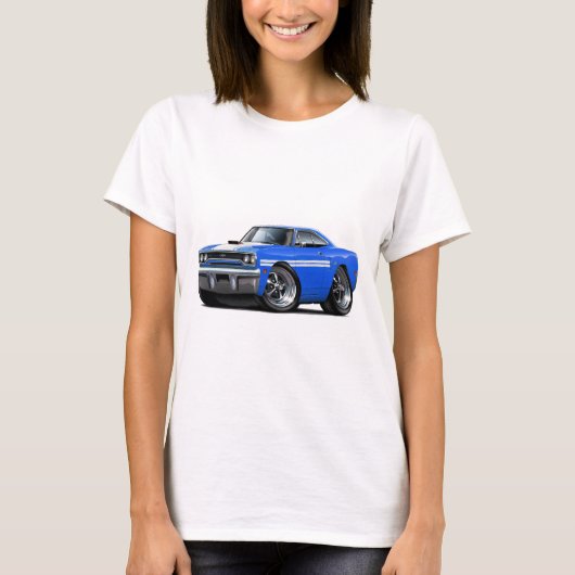 Blau-Weißes Auto 1970 Plymouths GTX T-Shirt (Vorderseite)