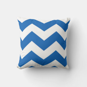 Blau-Weißes Chevron-Muster-Kissen Kissen