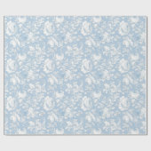 Blau-weißes Chinoiserie-Muster Geschenkpapier (Flach)