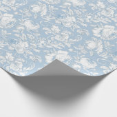 Blau-weißes Chinoiserie-Muster Geschenkpapier (Ecke)