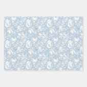 Blau-weißes Chinoiserie-Muster Geschenkpapier Set (Vorderseite)