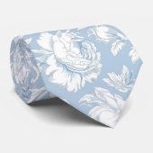 Blau-weißes Chinoiserie-Muster Krawatte (Gerollt)