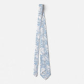 Blau-weißes Chinoiserie-Muster Krawatte (Rückseite)
