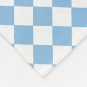 Blau-weißes Diamantmuster mit Schachbrettmuster Fleecedecke (Ecke)