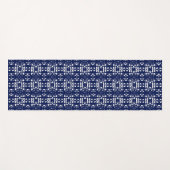 Blau-weißes einzigartiges abstraktes Muster Yogamatte (Vorderseite (Horizontal))