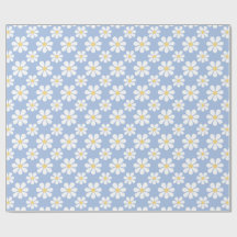 Blau Weißes Gänseblümchen-Muster