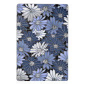 Blau-weißes Gänseblümchenmuster Mini Klemmbrett (Rückseite)
