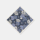 Blau-weißes Gänseblümchenmuster Serviette (Ecke)