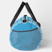 Blau weißes Karomuster groß Duffle Bag (Rechts)