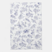 Blau-weißes klassisches Blumen-Tee-Tuch Geschirrtuch (Vertikal)
