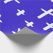 blau weißes Kreuz Geschenkpapier (Ecke)