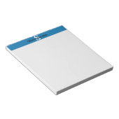 Blau-weißes Monogramm-Notizbuch Notizblock (angewinkelt)