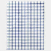 Blau-weißes nautisches Karo Fleecedecke (Vorderseite)