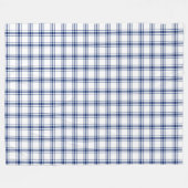 Blau-weißes nautisches Karo Fleecedecke (Vorderseite (Horizontal))