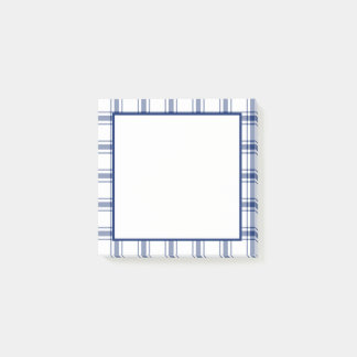 Blau-weißes nautisches Karo Post-it Klebezettel