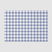 Blau-weißes nautisches Karo Seidenpapier (Vorderseite)