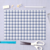 Blau-weißes nautisches Karo Seidenpapier (Handwerk)