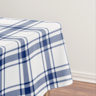 Blau-weißes nautisches Karo Tischdecke