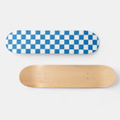blau-weißes Schachbrettmuster Skateboard (Horizontal)