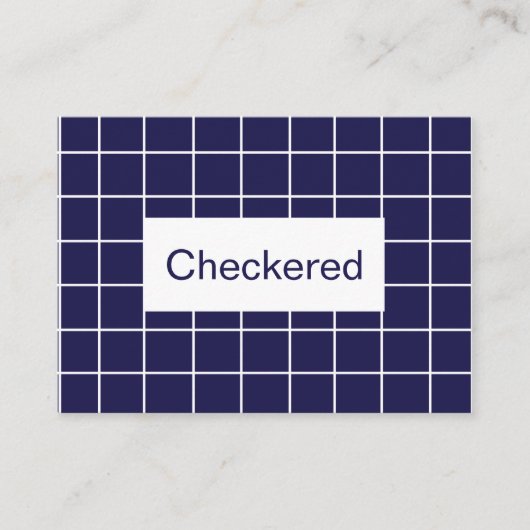 Blau-Weißes Schachbrettmuster Visitenkarte (Vorderseite)