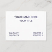 Blau-Weißes Schachbrettmuster Visitenkarte (Rückseite)