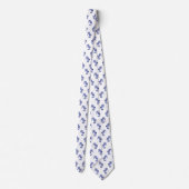 Blau-weißes Seepferd Krawatte (Rückseite)